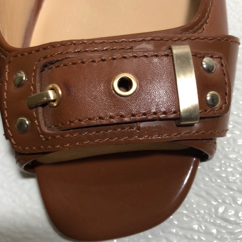 Cole Haan brown women’s leather shoes Heels Sz 6.5 - Picture 3 of 10